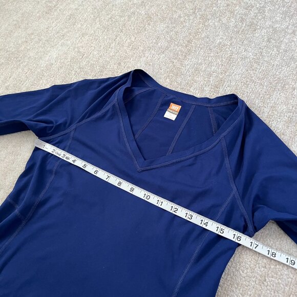 Lucy Activewear Long Sleeve V-Neck Blue Shirt Top M - Picture 6 of 9